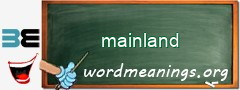 WordMeaning blackboard for mainland